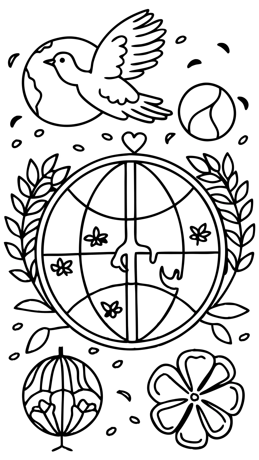 coloring pages of peace